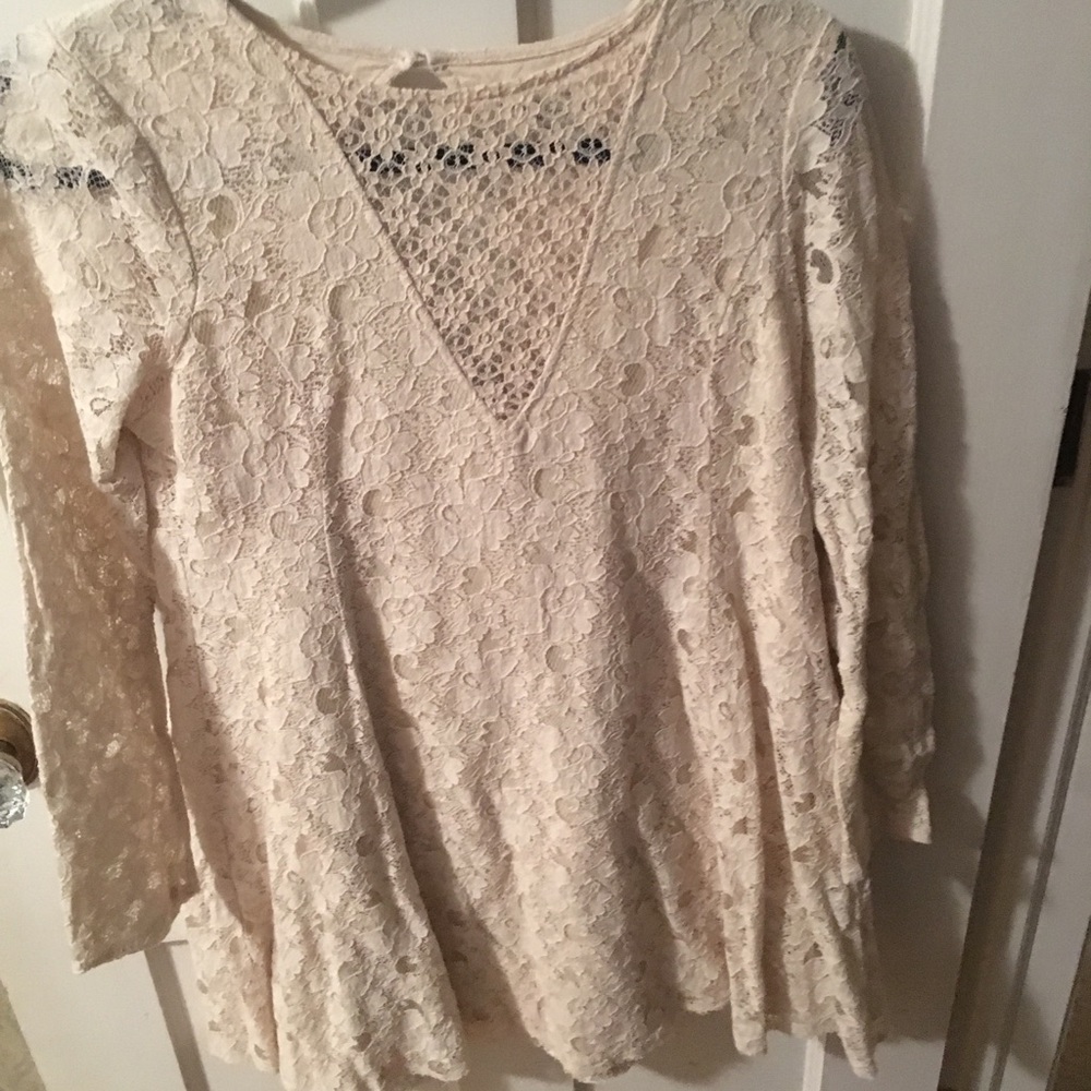 Abercrombie Cream white lace dress